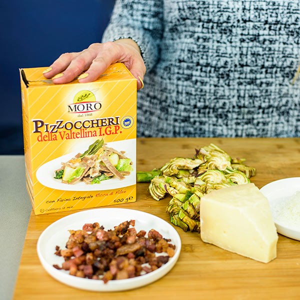 pizzoccheri carciofi guanciale ingredienti Elisa Valtolina - Elisa Valtolina - Ricette Pizzoccheri