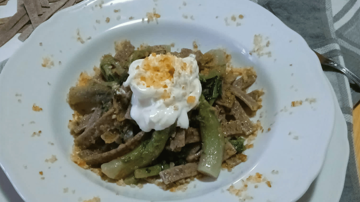 Pizzoccheri e puntarelle